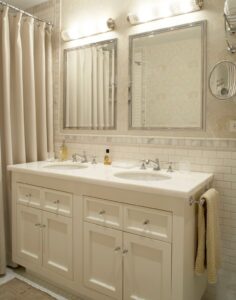 White pattern bathroom
