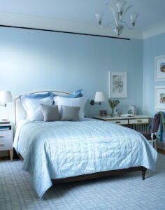 Blue color bed room