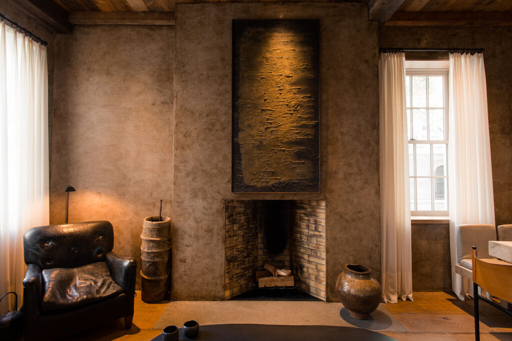 A gut renovation in a home with brown muted colors