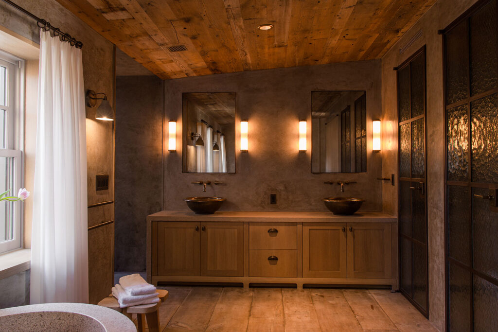 A townhome bathroom area