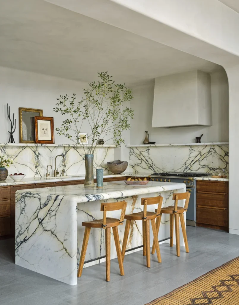 A Tondro Kitchen with cream-colored appliances and more