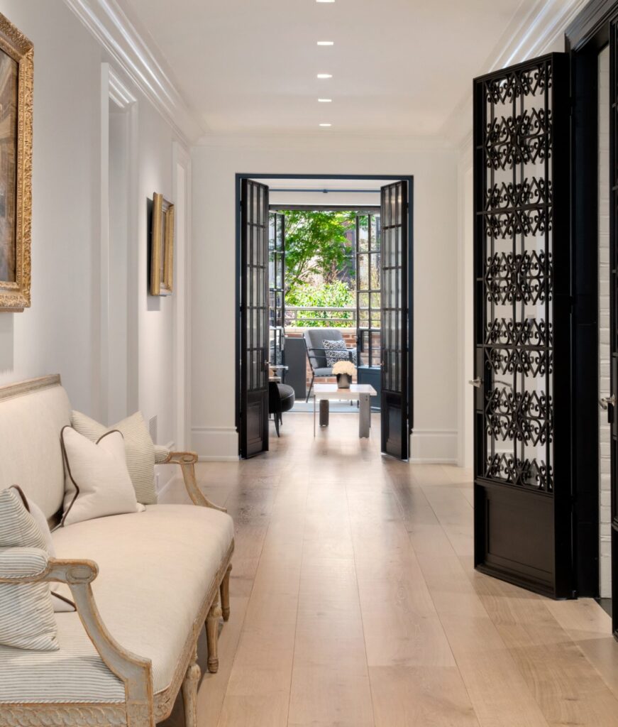 The living room of a Tribeca Loft penthouse